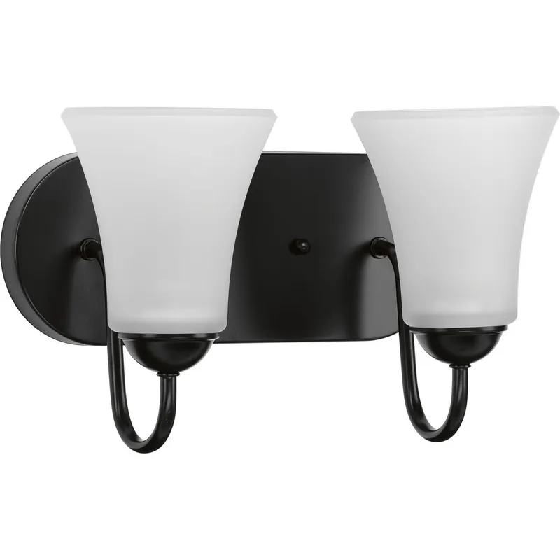 Classic Collection Two-Light Etched Glass Bath Vanity Light — Progress Lighting LED Wall Lights  