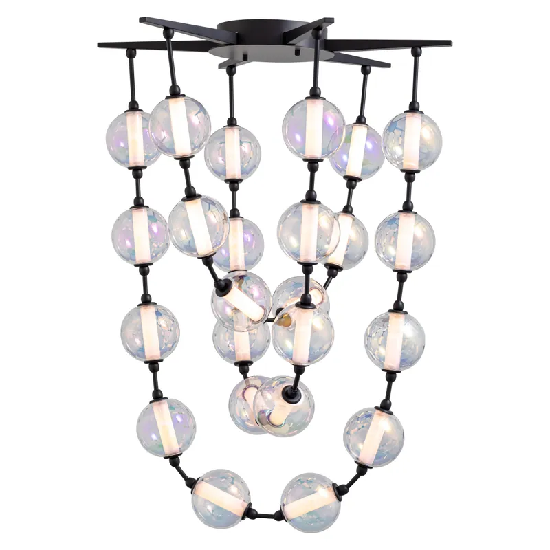 Golden Lighting Pearla Integrated LED 35in Pendant in Matte Black — Golden Lighting LED Pendant Lights  3000K