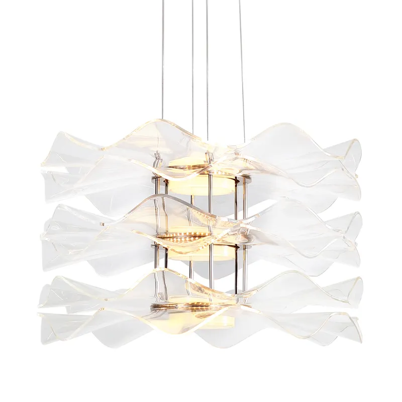 Golden Lighting Vetrina Integrated LED 3-tier Pendant in Light Gold — Golden Lighting LED Pendant Lights  3000K