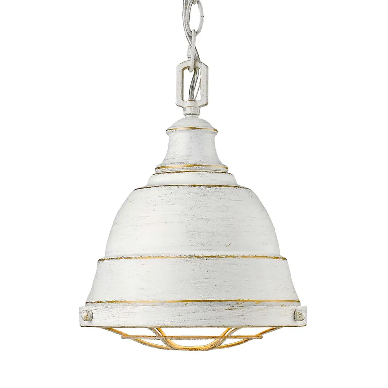 Golden Lighting Bartlett 1-light Pendant in French White — Golden Lighting LED Pendant Lights  