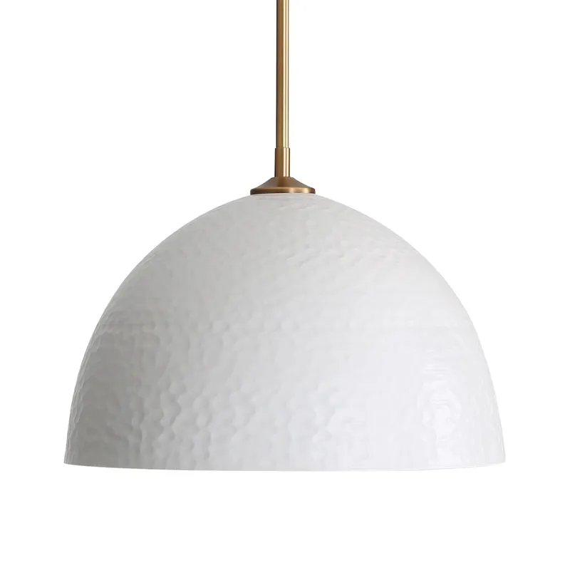 Golden Lighting Shepard 1-light Pendant in Modern Brass and Matte White shade — Golden Lighting LED Pendant Lights  