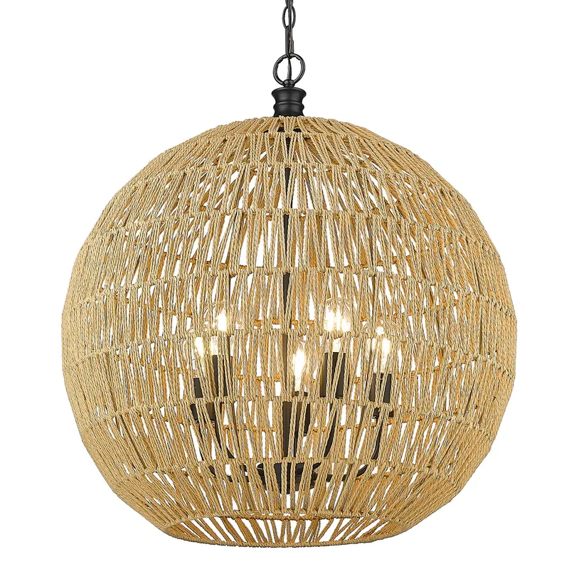 Golden Lighting Florence 5-light Pendant in Matte Black — Golden Lighting LED Pendant Lights 60.0W 