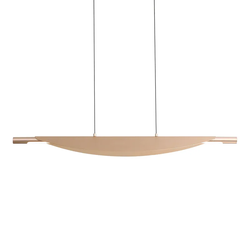 Luma Integrated LED Island Light in French Gold — Golden Lighting LED Pendant Lights  3000K