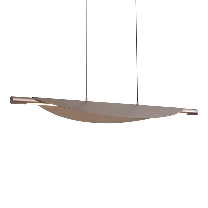 Luma Integrated LED Island Light in Coffee Silver — Golden Lighting LED Pendant Lights  3000K