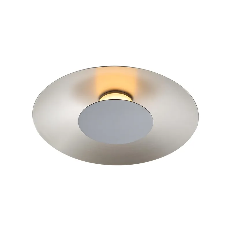 Luma Integrated LED Flush Mount in Sand Nickel and Graphite shade — Golden Lighting LED Ceiling Lights  3000K