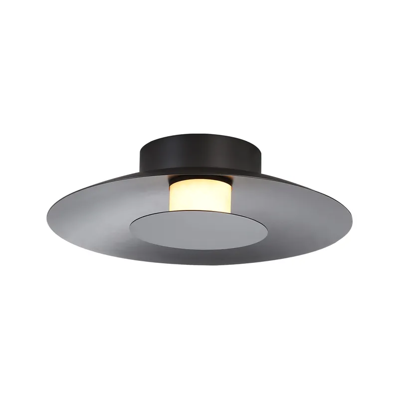 Luma Integrated LED Flush Mount in Graphite and Graphite shade — Golden Lighting LED Ceiling Lights  3000K