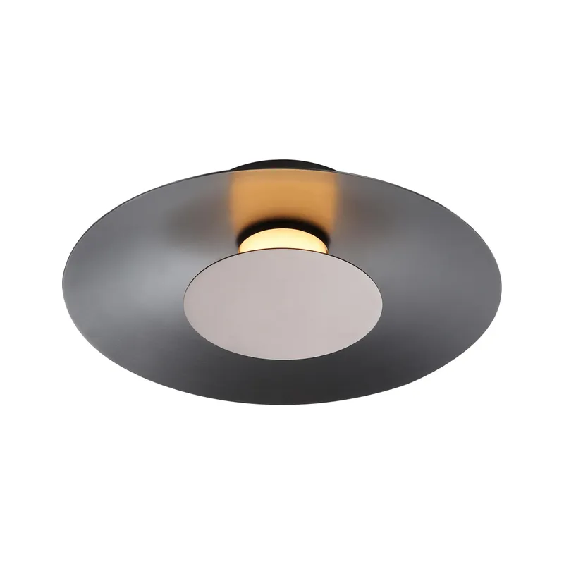 Luma Integrated LED Flush Mount in Graphite and Coffee Silver accent — Golden Lighting LED Ceiling Lights  3000K