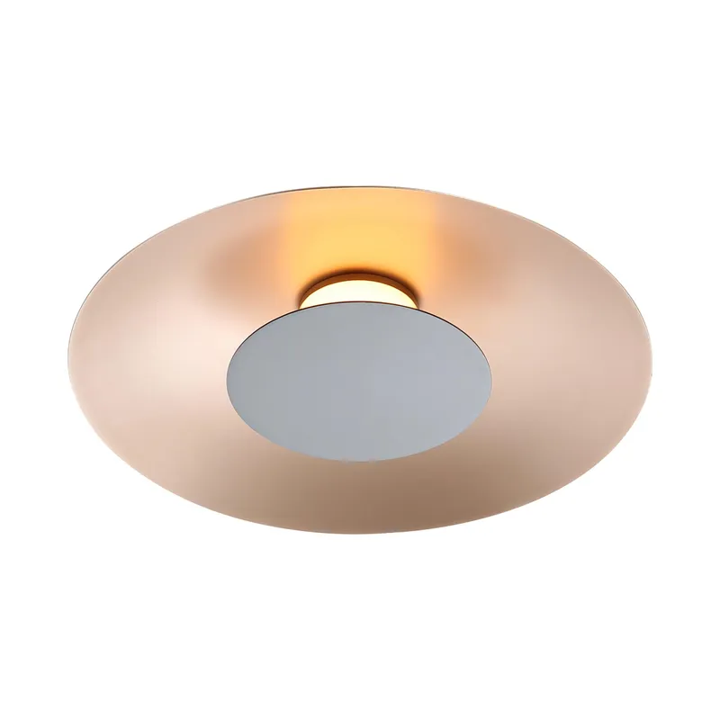 Luma Integrated LED Flush Mount in French Gold and Graphite shade — Golden Lighting LED Ceiling Lights  3000K