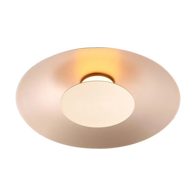 Luma Integrated LED Flush Mount in French Gold and French Gold shade — Golden Lighting LED Ceiling Lights  3000K