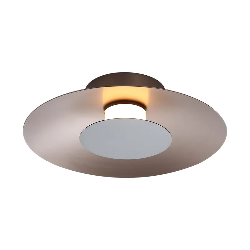 Luma Integrated LED Flush Mount in Coffee Silver and Graphite accent — Golden Lighting LED Ceiling Lights  3000K