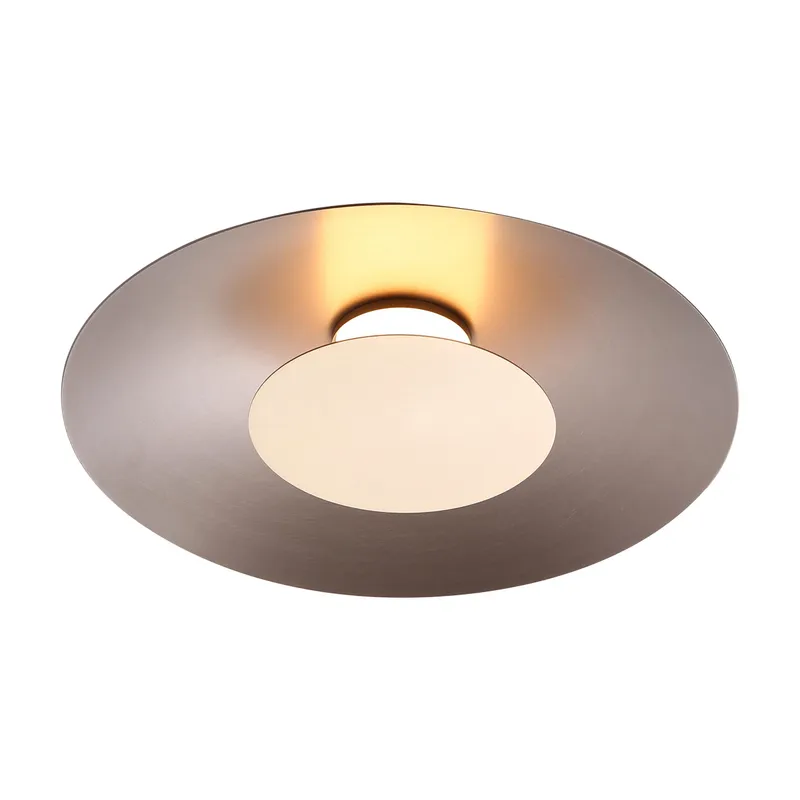 Yep by Golden Lighting Luma Integrated LED Flush Mount in Coffee Silver and French Gold shade — Golden Lighting LED Ceiling Lights  3000K