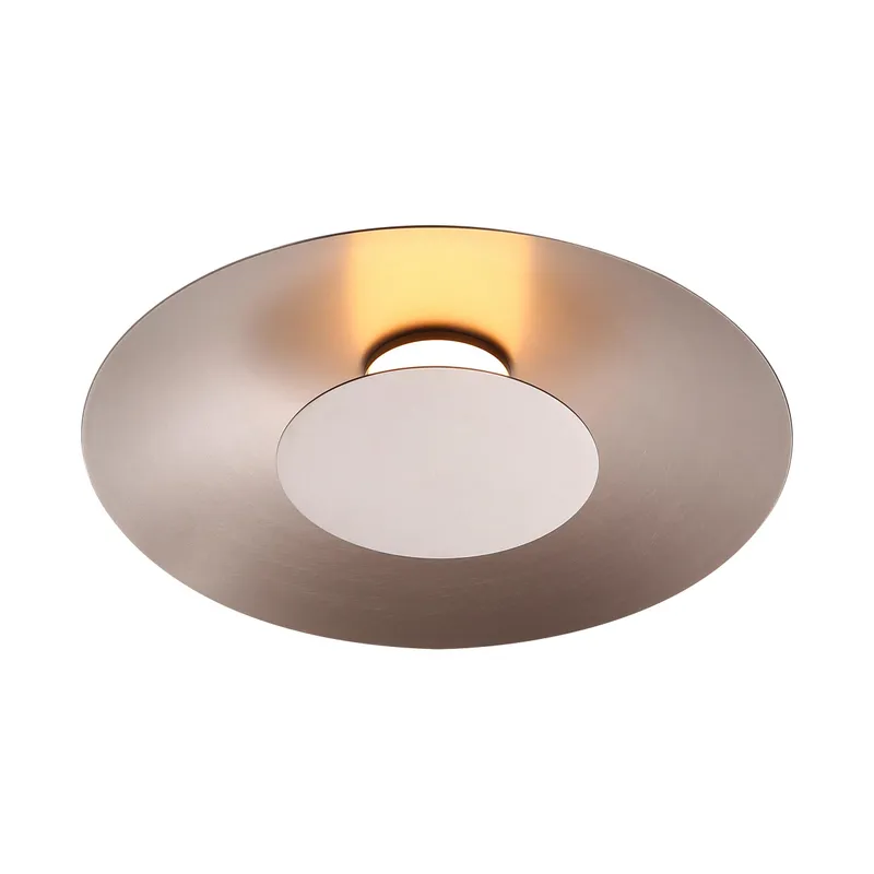 Yep by Golden Lighting Luma Integrated LED Flush Mount in Coffee Silver and Coffee Silver accent — Golden Lighting LED Ceiling Lights  3000K