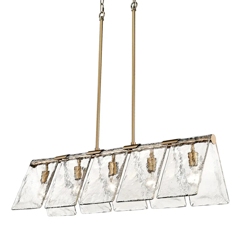 Golden Lighting Serenity 5-light Island Light in Modern Brass — Golden Lighting LED Pendant Lights 60.0W 
