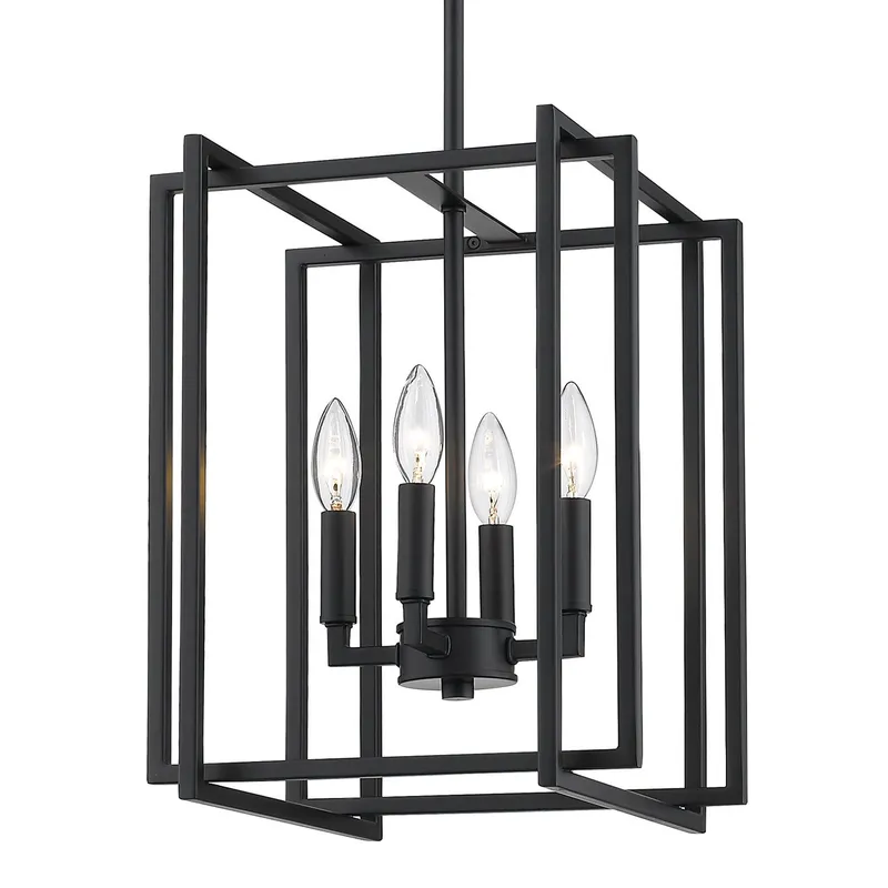 Golden Lighting Tribeca 4-light Pendant in Matte Black — Golden Lighting LED Pendant Lights  