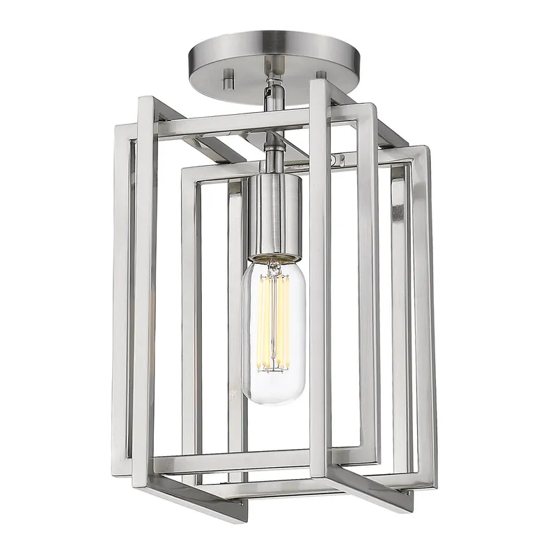 Golden Lighting Tribeca 1-light Semi-Flush Mount in Pewter — Golden Lighting LED Ceiling Lights  