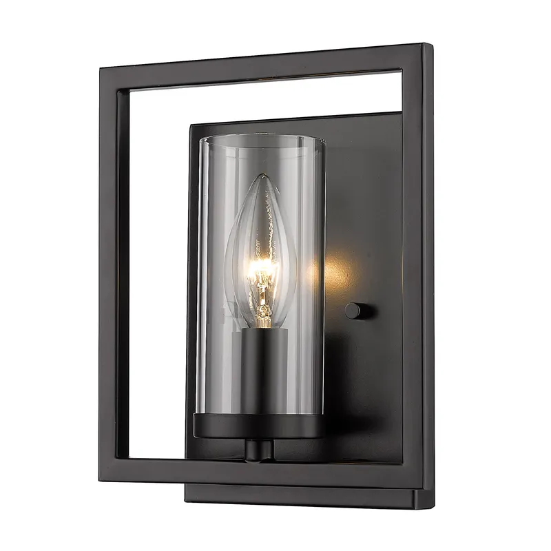 Golden Lighting Marco 1-light Wall Sconce in Matte Black — Golden Lighting LED Wall Lights 60.0W 
