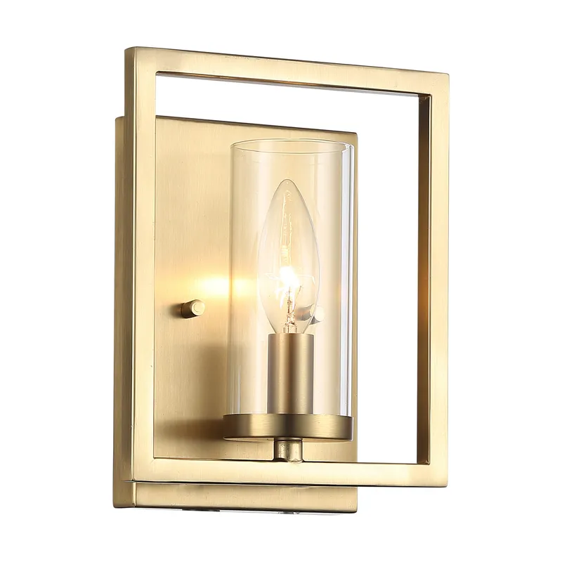 Golden Lighting Marco 1-light Wall Sconce in Brushed Champagne Brass — Golden Lighting LED Wall Lights 60.0W 