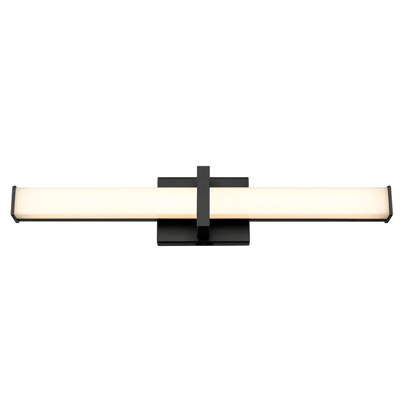 Golden Lighting Elon Integrated LED 24in Vanity in Matte Black — Golden Lighting LED Wall Lights  