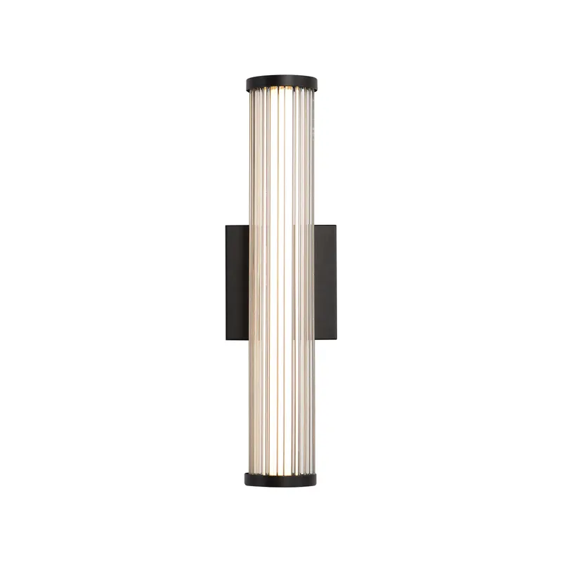 Golden Lighting Rodara Integrated LED 17in Outdoor Wall in Matte Black — Golden Lighting LED Wall Lights  3000K
