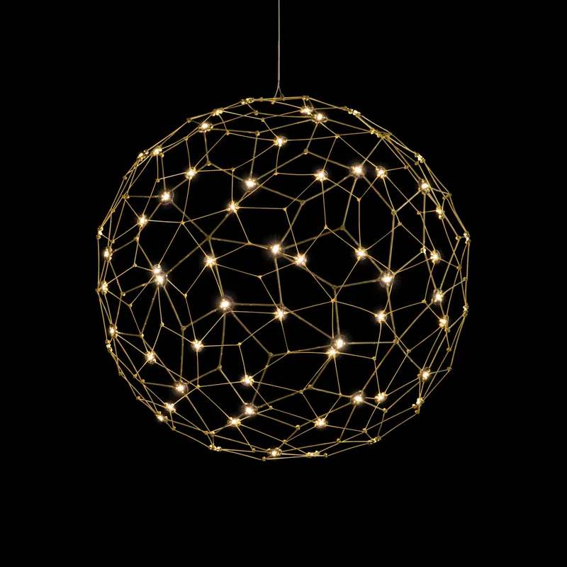 Golden Lighting Spheris Integrated LED 24in Pendant in Natural Brass — Golden Lighting LED Pendant Lights  3000K