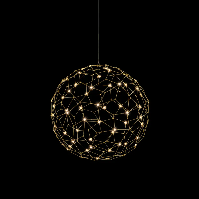 Golden Lighting Spheris Integrated LED 16in Pendant in Natural Brass — Golden Lighting LED Pendant Lights  3000K