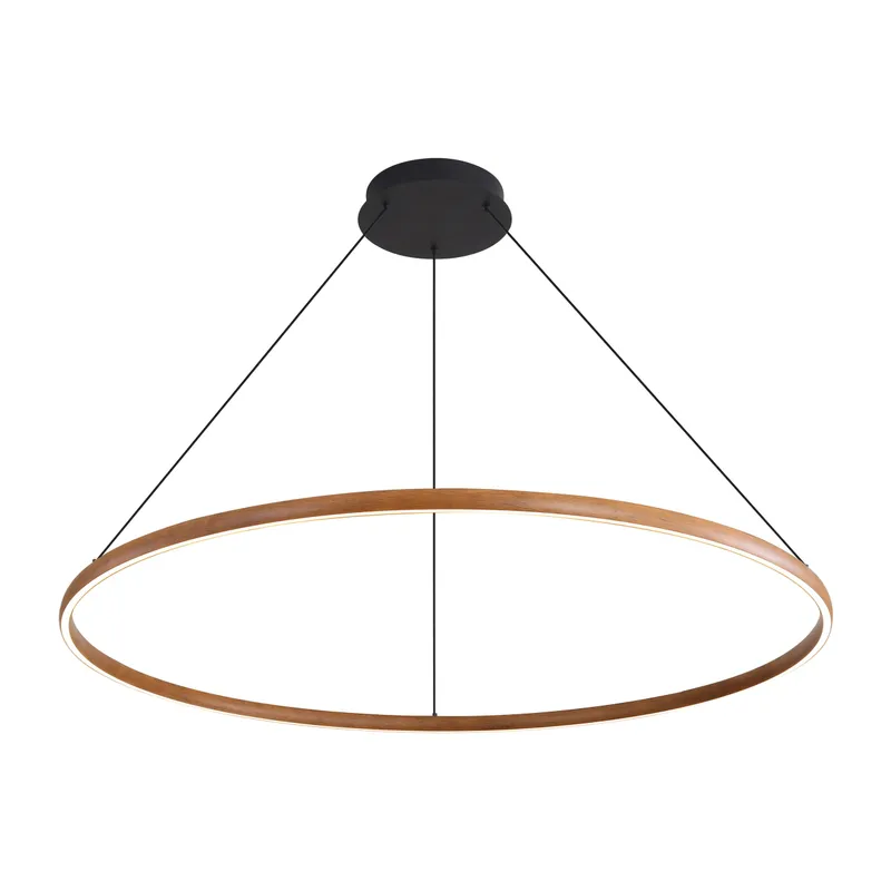 Veritas 71" Bi-directional LED Chandelier in Walnut — Golden Lighting LED Pendant Lights  3000K