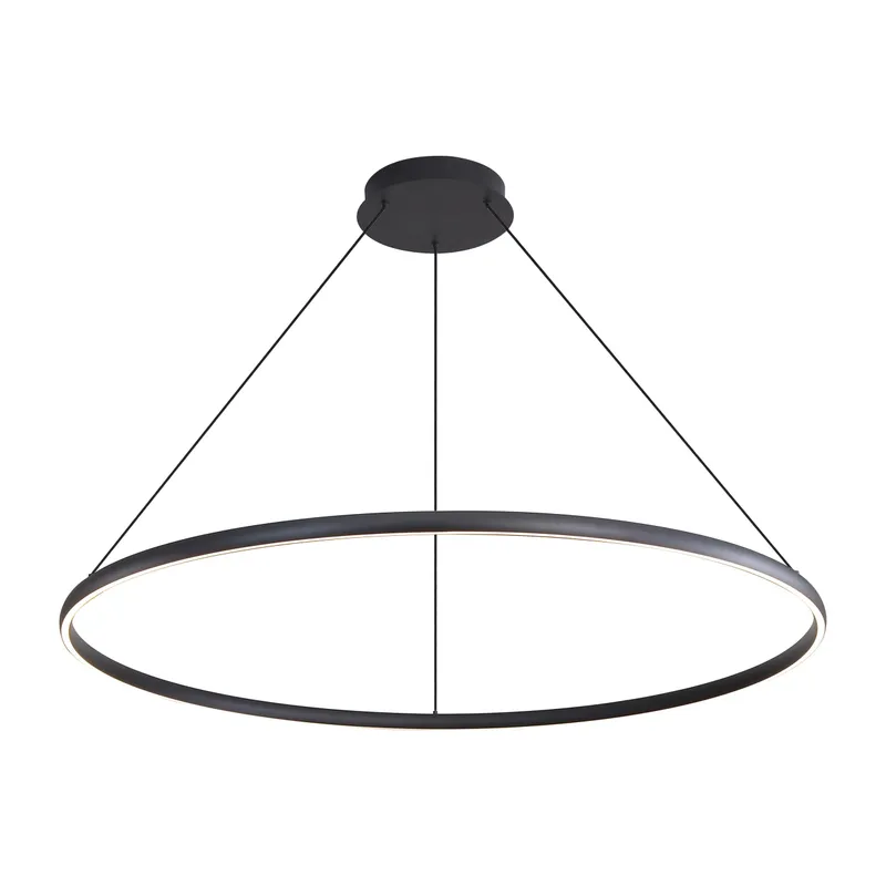 Veritas 71" Bi-directional LED Chandelier in Sand Black — Golden Lighting LED Pendant Lights  3000K