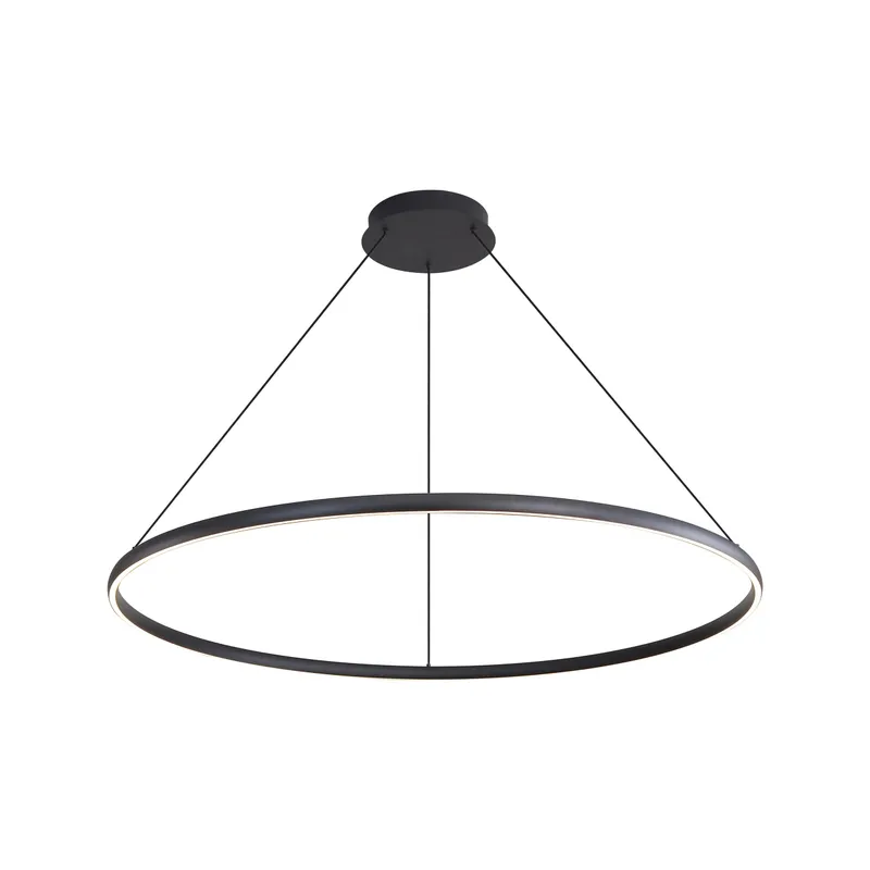 Veritas 59" Bi-directional LED Chandelier in Sand Black — Golden Lighting LED Pendant Lights  3000K