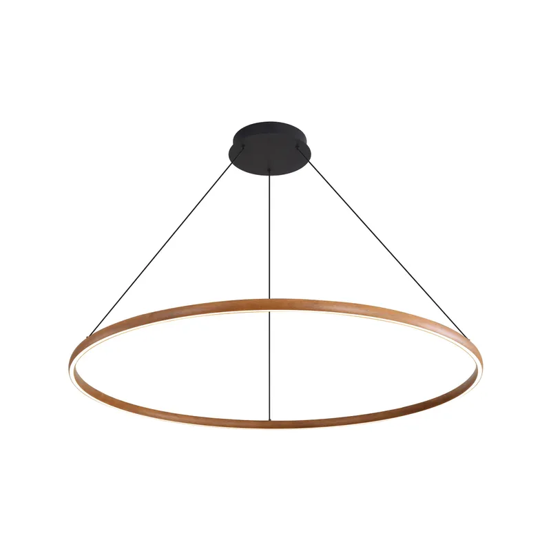 Veritas 59" Bi-directional LED Chandelier in Walnut — Golden Lighting LED Pendant Lights  3000K