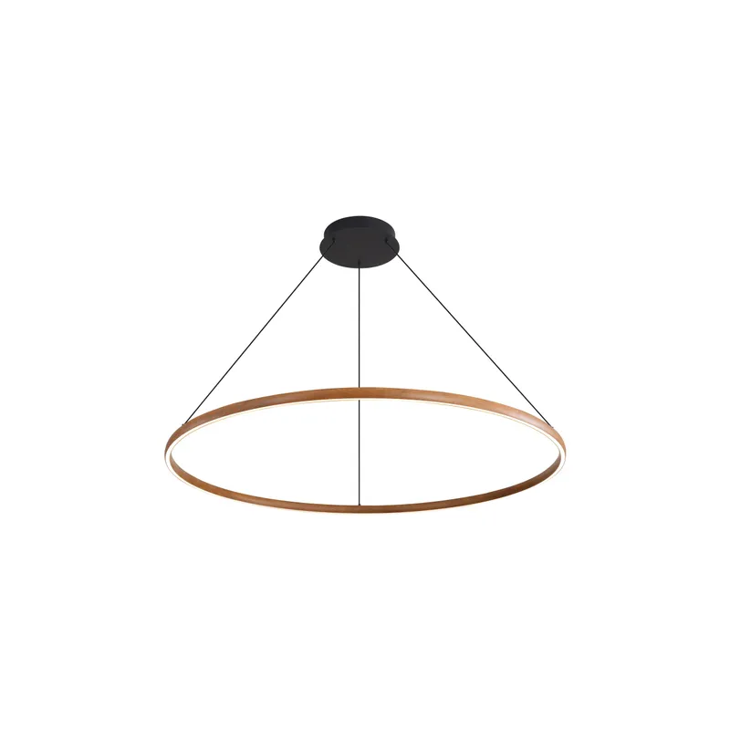 Veritas 35" Bi-directional LED Chandelier in Walnut — Golden Lighting LED Pendant Lights  3000K