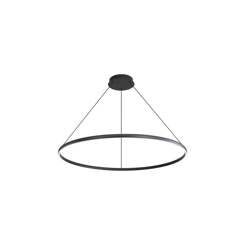 Veritas 35" Bi-directional LED Chandelier in Sand Black — Golden Lighting LED Pendant Lights  3000K