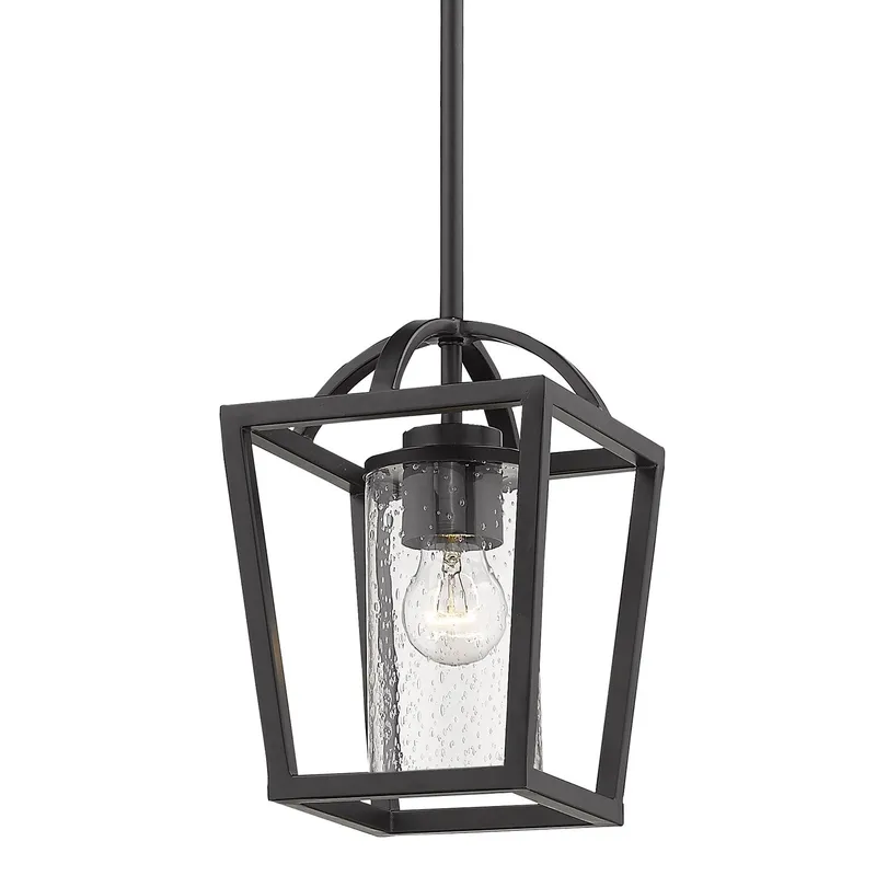 Golden Lighting Mercer 1-light Pendant in Matte Black — Golden Lighting LED Pendant Lights 60.0W 