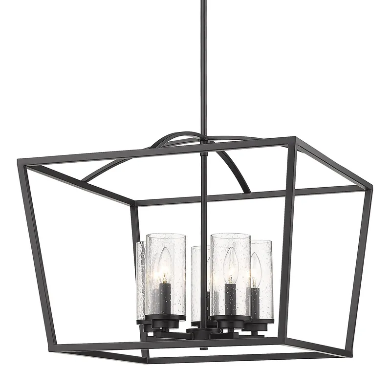 Golden Lighting Mercer 5-light Chandelier in Matte Black — Golden Lighting LED Pendant Lights 60.0W 