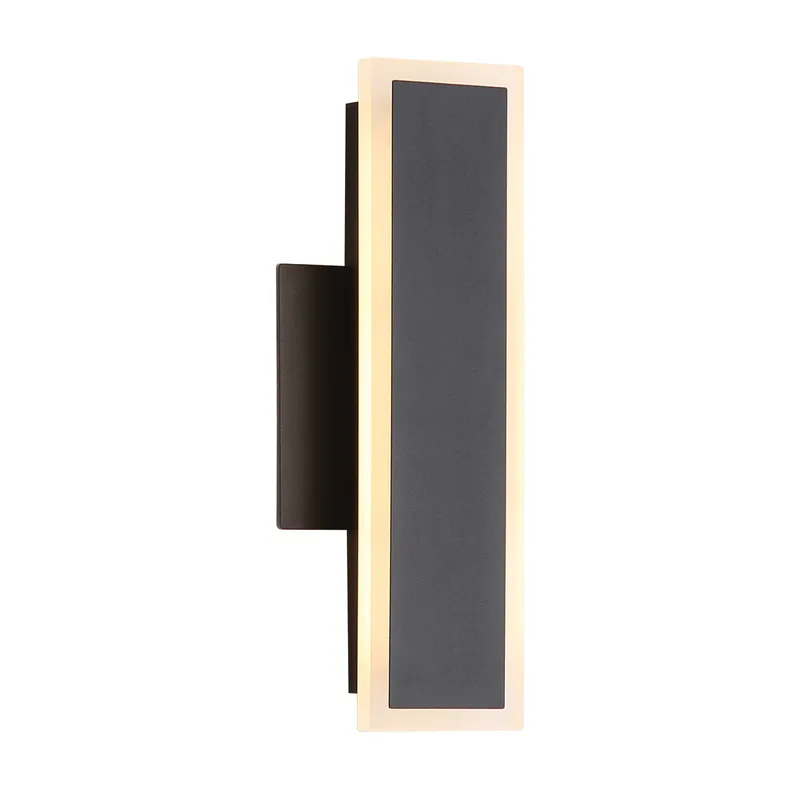 Golden Lighting Obsidian Integrated LED 12in Outdoor Wall in Sand Black — Golden Lighting LED Wall Lights  