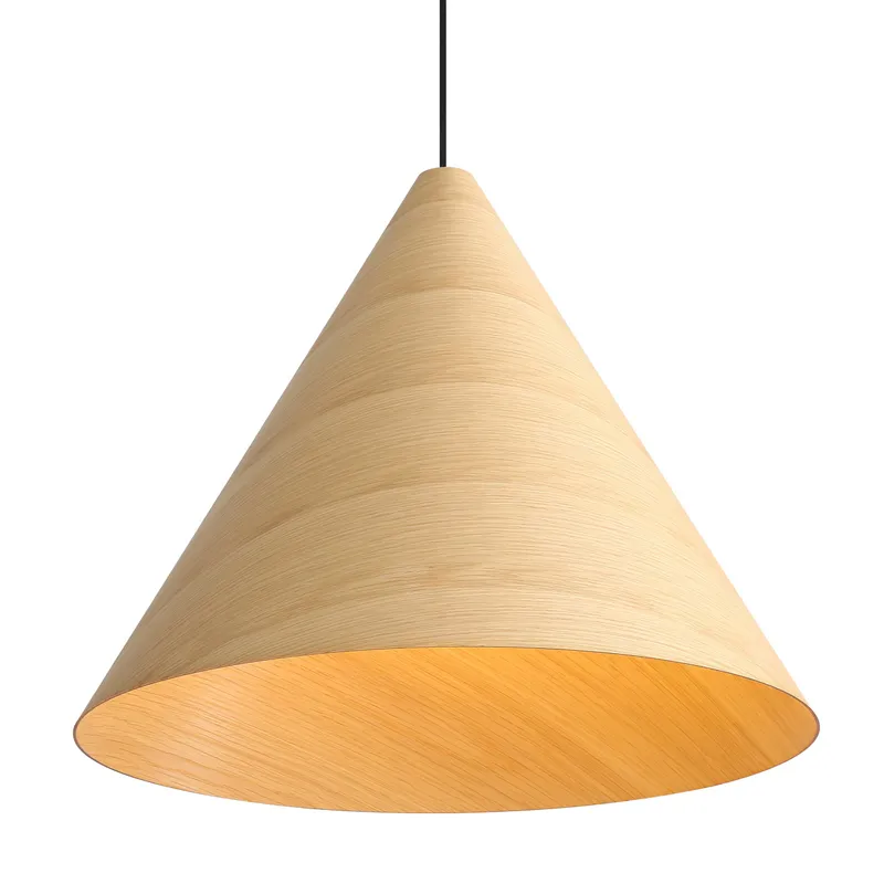 Golden Lighting Conique 3-light Pendant in Light Walnut — Golden Lighting LED Pendant Lights  