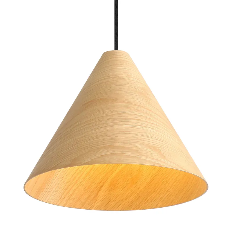 Golden Lighting Conique 1-light 13in Pendant in Light Walnut — Golden Lighting LED Pendant Lights 40.0W 