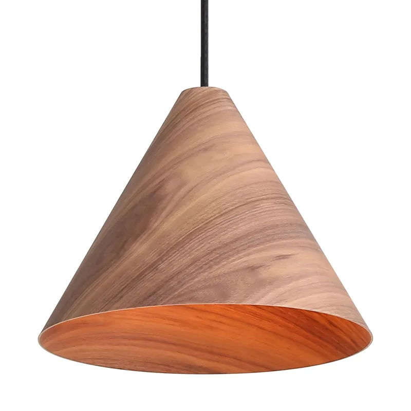Golden Lighting Conique 1-light 13in Pendant in Dark Walnut — Golden Lighting LED Pendant Lights  