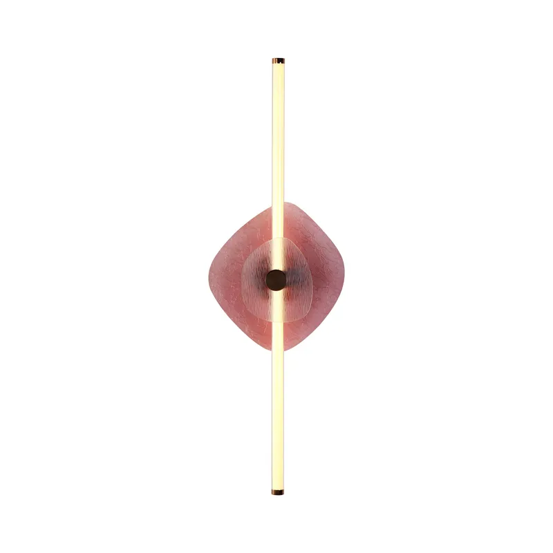 Yep by Golden Lighting Colorella LED Wall Sconce in Rose Gold with Purple and Clear Glass — Golden Lighting LED Wall Lights  3000K