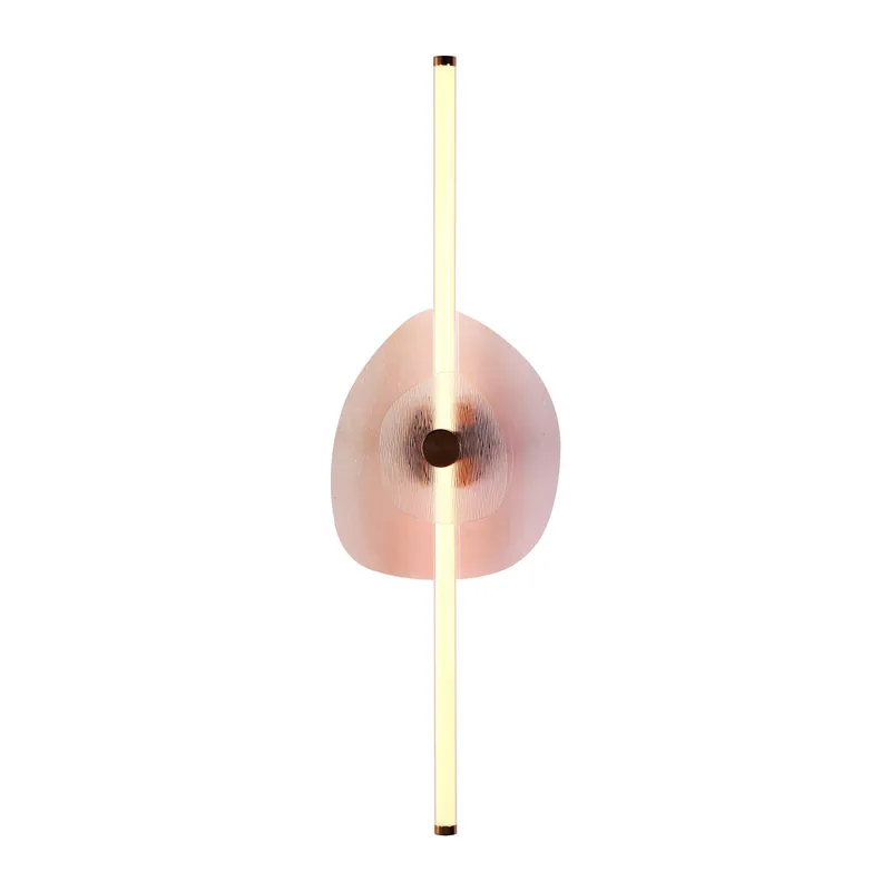 Yep by Golden Lighting Colorella LED Wall Sconce in Rose Gold with Pink and Clear Glass — Golden Lighting LED Wall Lights  3000K