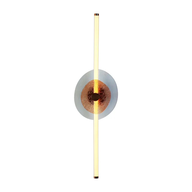 Yep by Golden Lighting Colorella LED Wall Sconce in Rose Gold with Blue and Orange Glass — Golden Lighting LED Wall Lights  3000K