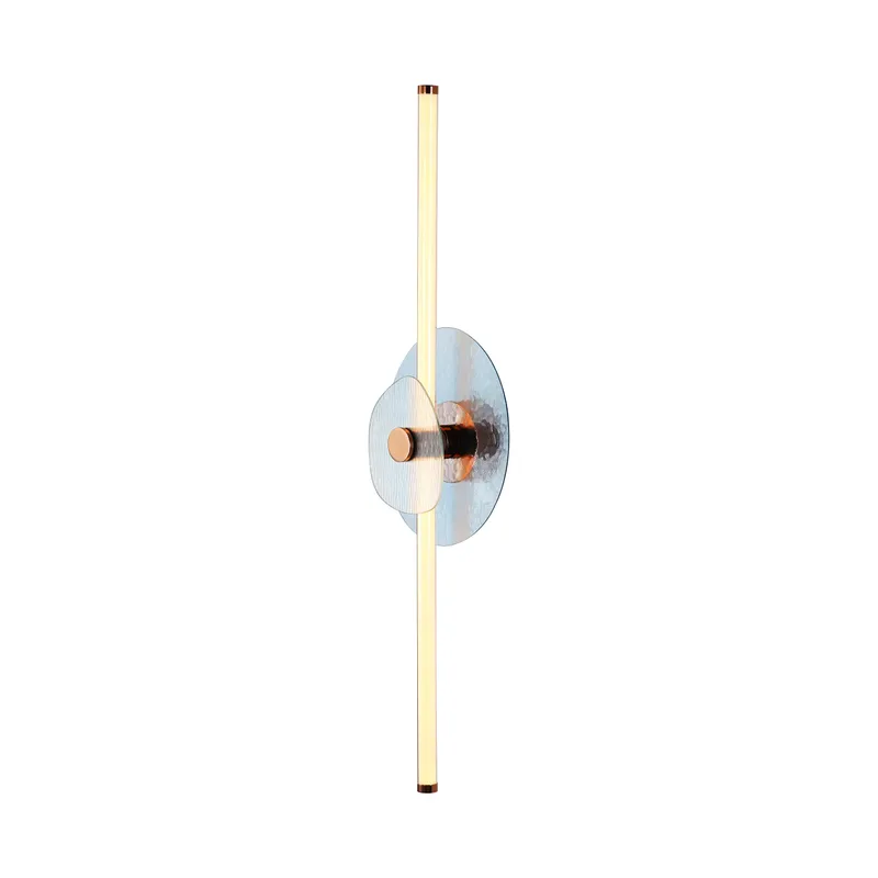 Yep by Golden Lighting Colorella LED Wall Sconce in Rose Gold with Blue and Clear Glass — Golden Lighting LED Wall Lights  3000K
