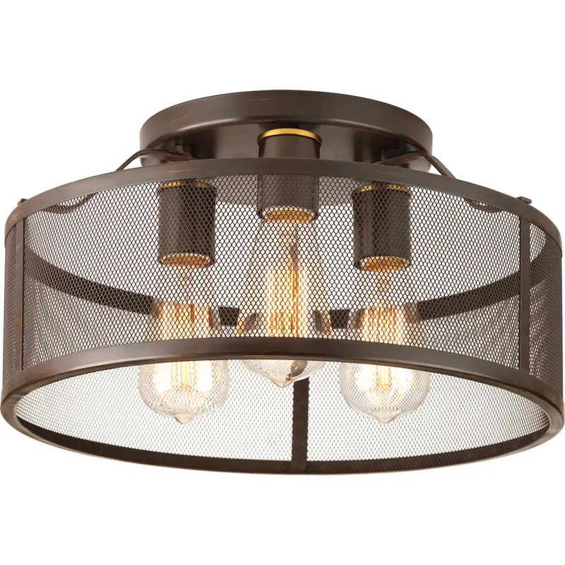 Swing Collection Three-Light 15" Flush Mount — Progress Lighting LED Post Top Lights  