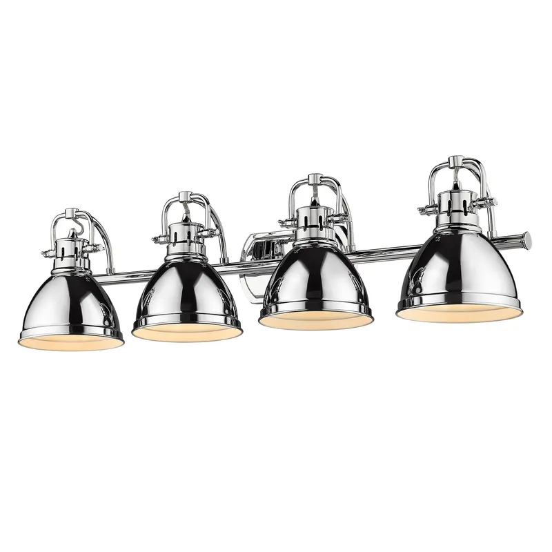 Yep by Golden Lighting Duncan 4-light Vanity in Chrome — Golden Lighting LED Wall Lights  