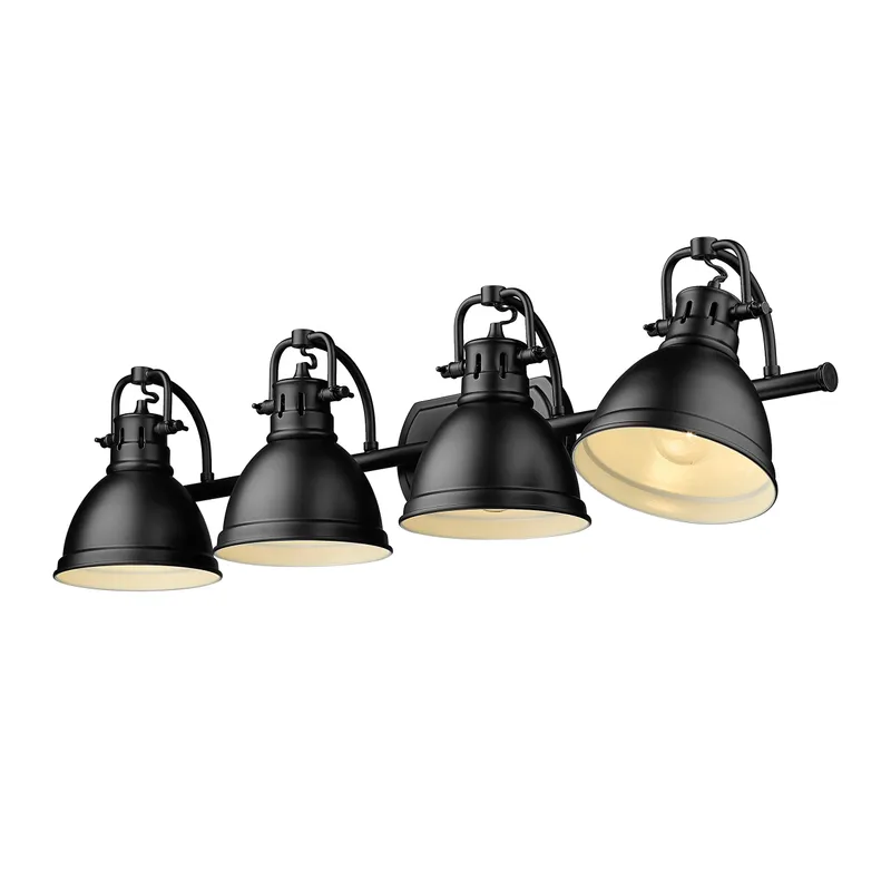 Yep by Golden Lighting Duncan 4-light Vanity in Matte Black — Golden Lighting LED Wall Lights  