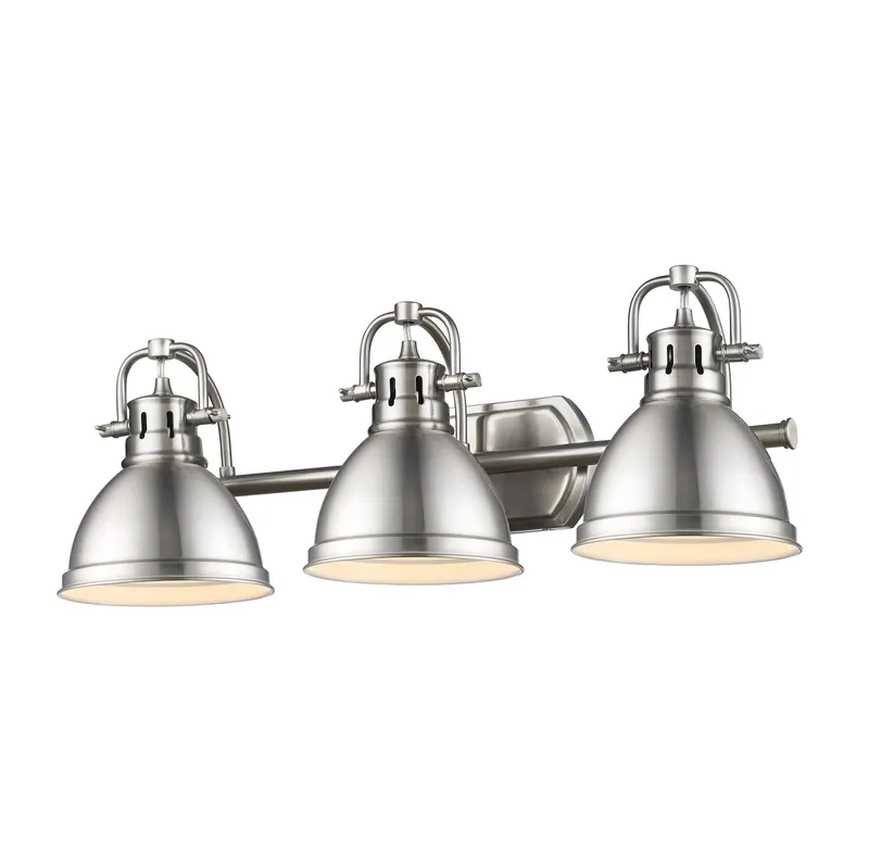 Yep by Golden Lighting Duncan 3-light Vanity in Pewter — Golden Lighting LED Wall Lights  