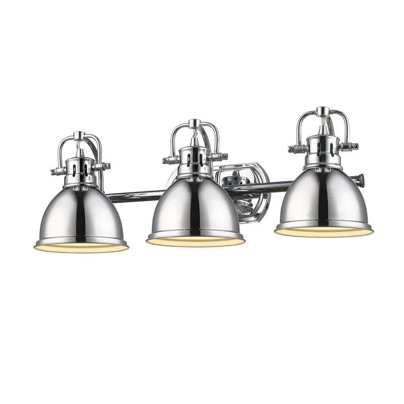 Yep by Golden Lighting Duncan 3-light Vanity in Chrome — Golden Lighting LED Wall Lights  