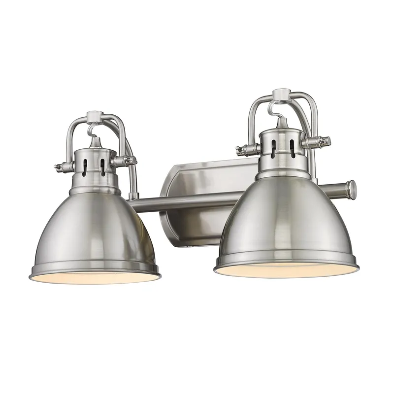 Yep by Golden Lighting Duncan 2-light Vanity in Pewter — Golden Lighting LED Wall Lights 100.0W 