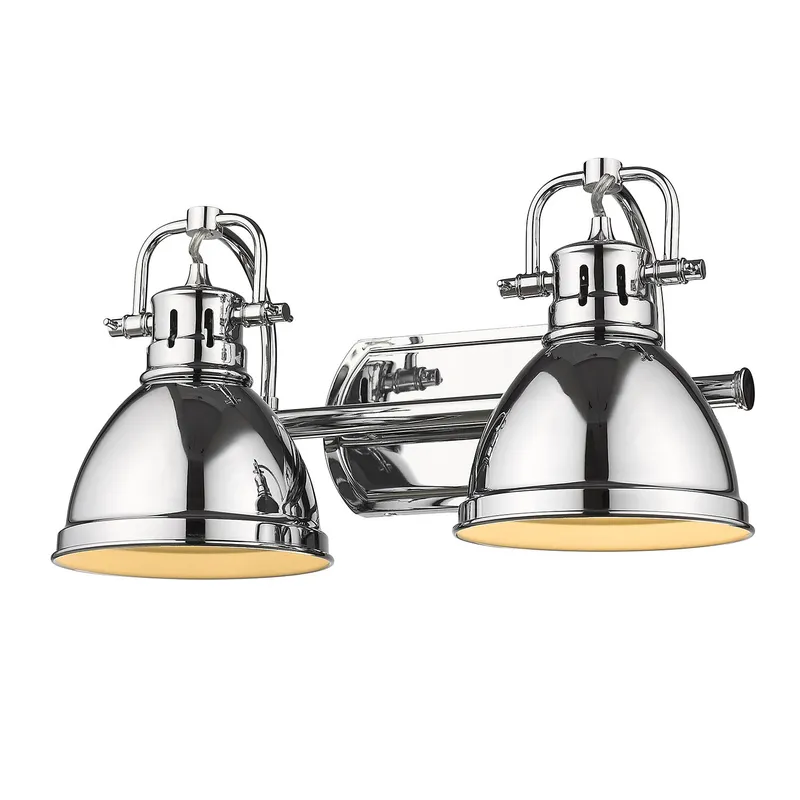 Yep by Golden Lighting Duncan 2-light Vanity in Chrome — Golden Lighting LED Wall Lights  