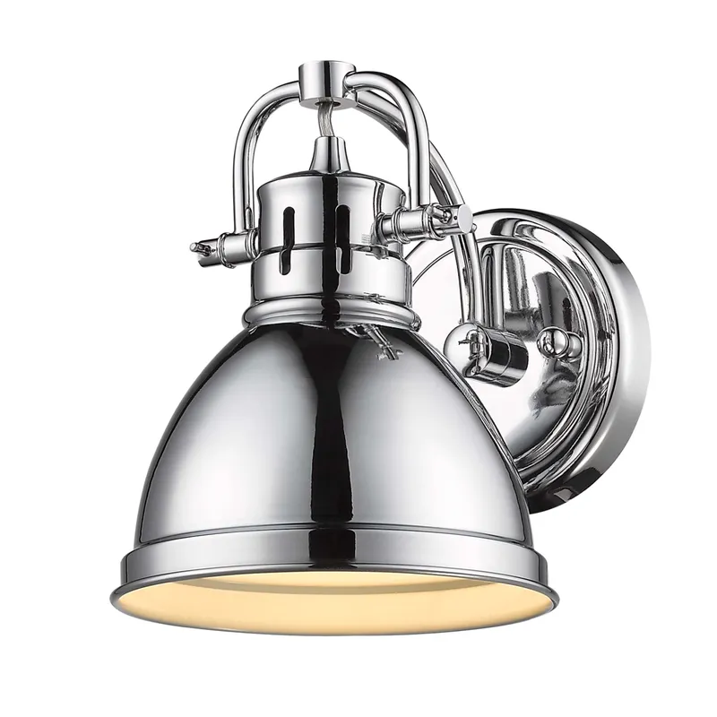 Yep by Golden Lighting Duncan 1-light Vanity in Chrome — Golden Lighting LED Wall Lights  