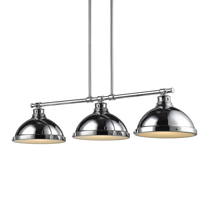 Yep by Golden Lighting Duncan 3-light Island Light in Chrome — Golden Lighting LED Pendant Lights 100.0W 